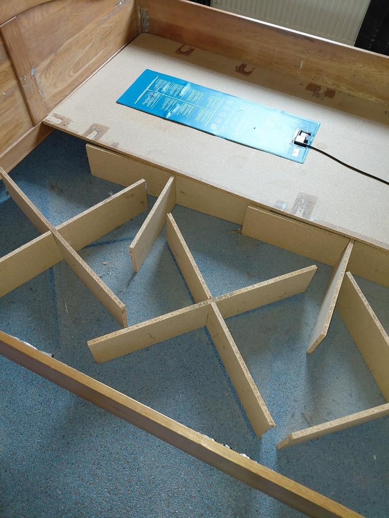 Waterbedheater,waterbed frame,verwarmingselement waterbed, Ophalen, Eenpersoons, Hout
