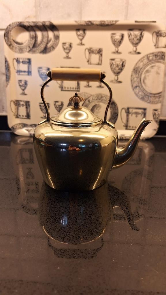 Antieke Verzilverde Theepot, Antiek en Kunst, Ophalen of Verzenden