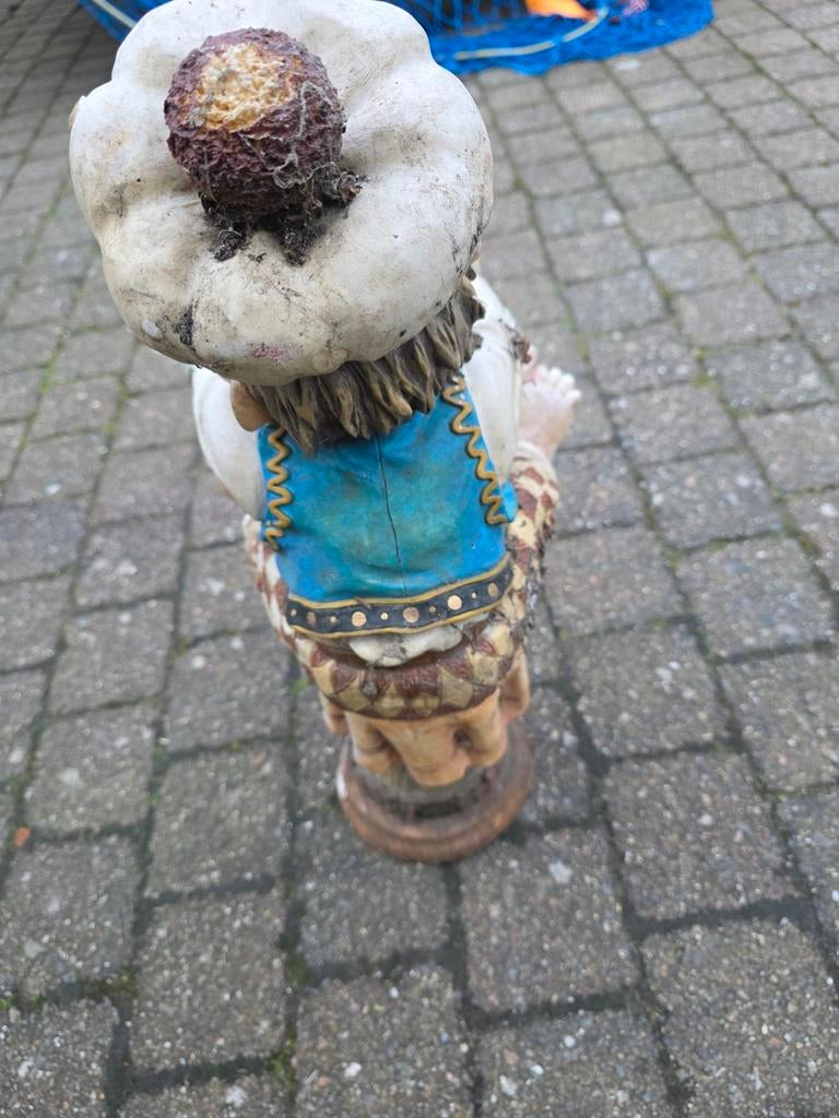 Oude Efteling Tuinkabouter Opknapper, Tuin en Terras, Ophalen, Gebruikt, Beton, Tuinkabouter