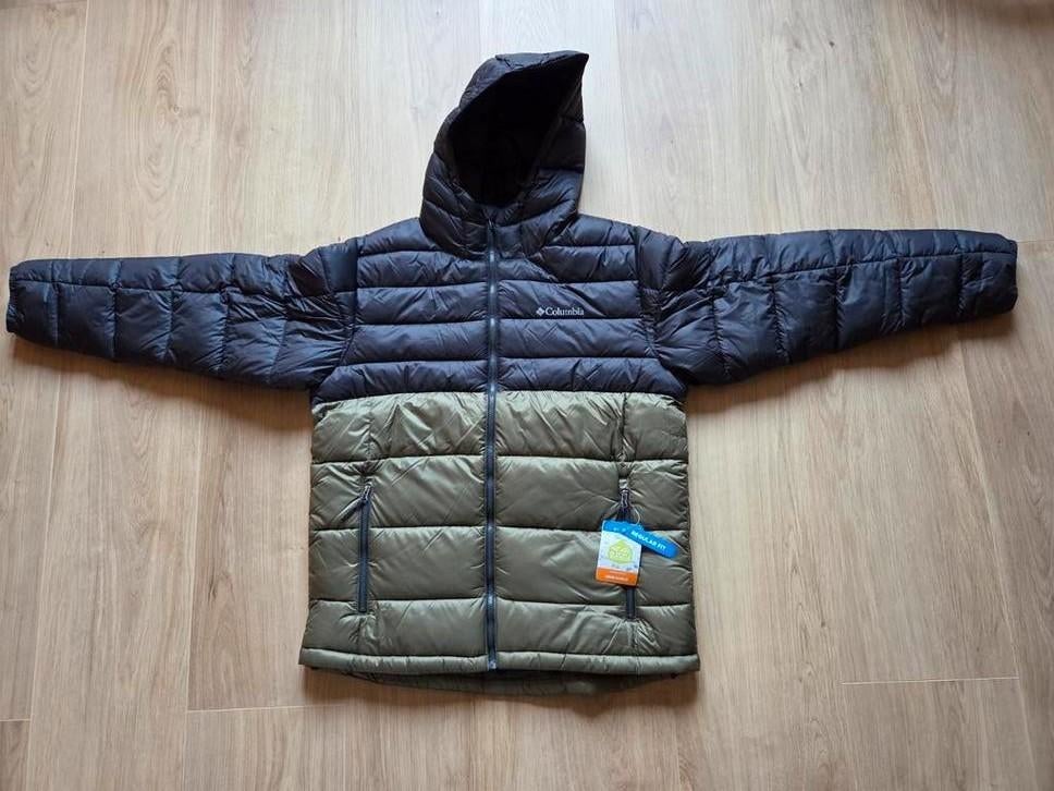 Columbia winter jack puffer heren gewatteerd L zwart groen, Kleding | Heren, Jassen | Winter, Nieuw, Maat 52/54 (L), Zwart, Ophalen of Verzenden