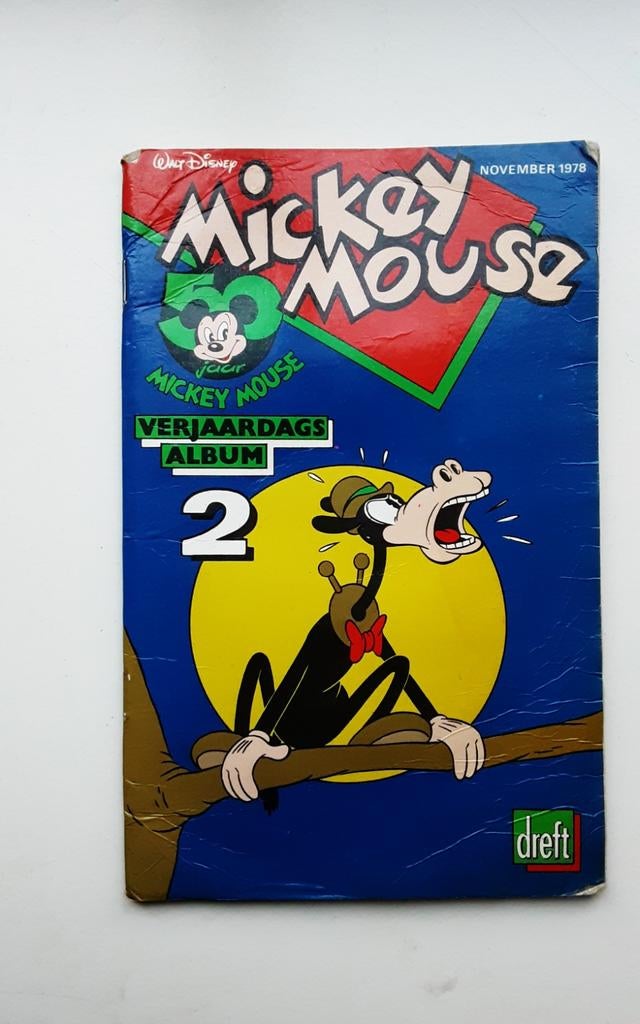 DREFT Mickey Mouse 50 jaar verjaardagsalbum 2. Uitgave 1978, Ophalen of Verzenden, Mickey Mouse, Gebruikt, Overige typen