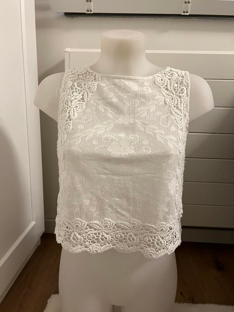Witte crop top van de zara/ maat s, Ophalen of Verzenden, Zo goed als nieuw, Wit