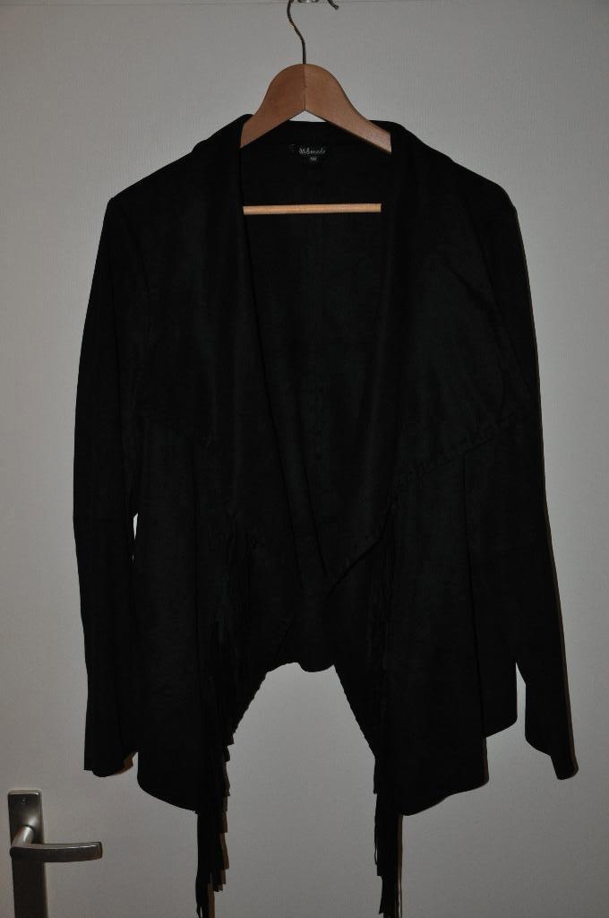 prachtig nieuw zwart soepel suèdelook jasje maat 50 MS Mode, Kleding | Dames, Grote Maten, Zwart, Nieuw, Ophalen of Verzenden