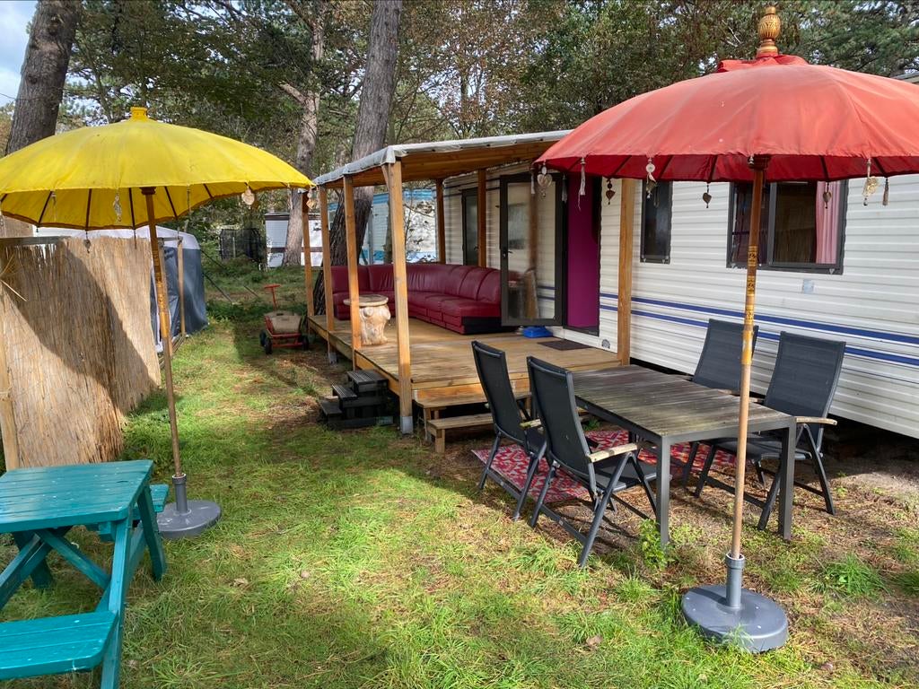 Stacaravan op Camping Bakkum te huur NU 200,- zomerkorting, Caravans en Kamperen