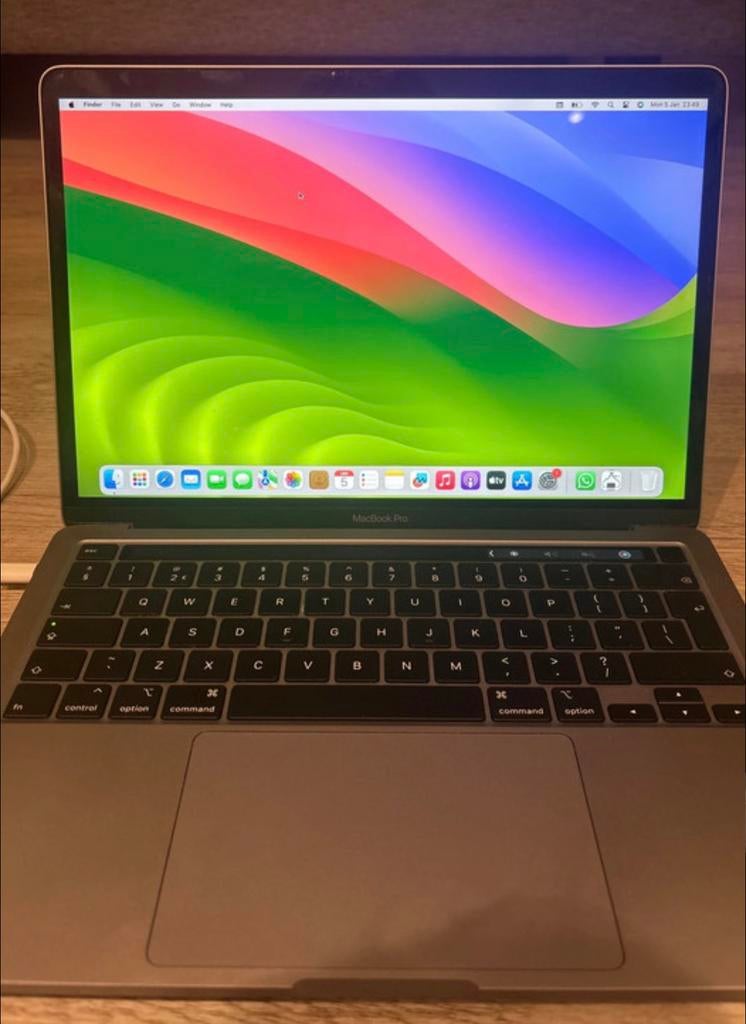 MacBook Pro 13 inch (2020), MacBook Pro, 256 GB, 2 tot 3 Ghz, Qwerty