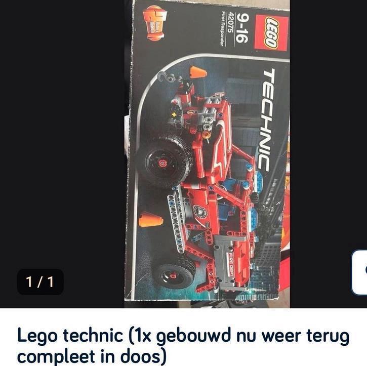 Lego Technic 42075 First Responder - Compleet, Ophalen, Zo goed als nieuw, Complete set, Lego