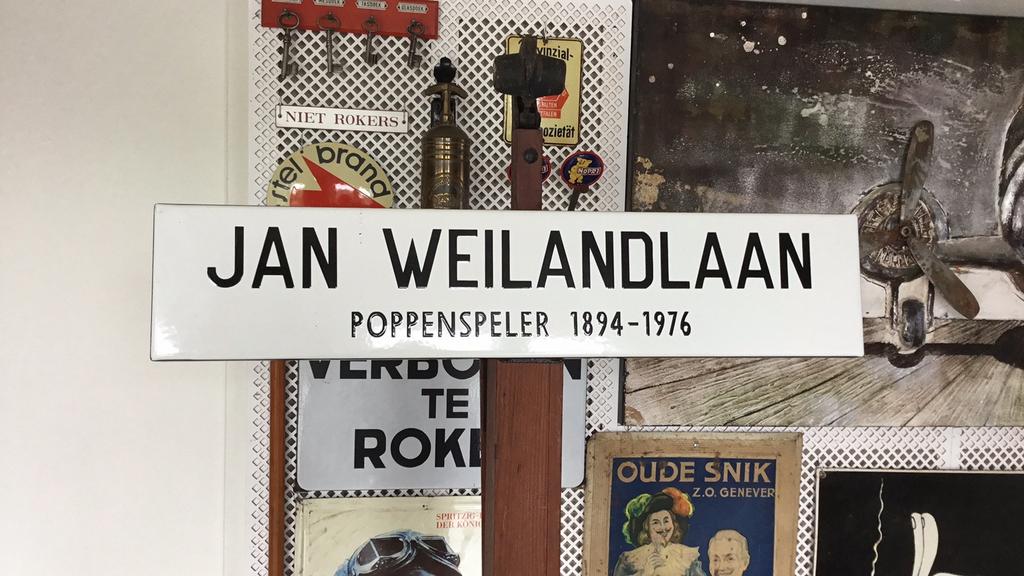 Jan Weilandlaan.       Straatnaambord., Ophalen of Verzenden, Zo goed als nieuw