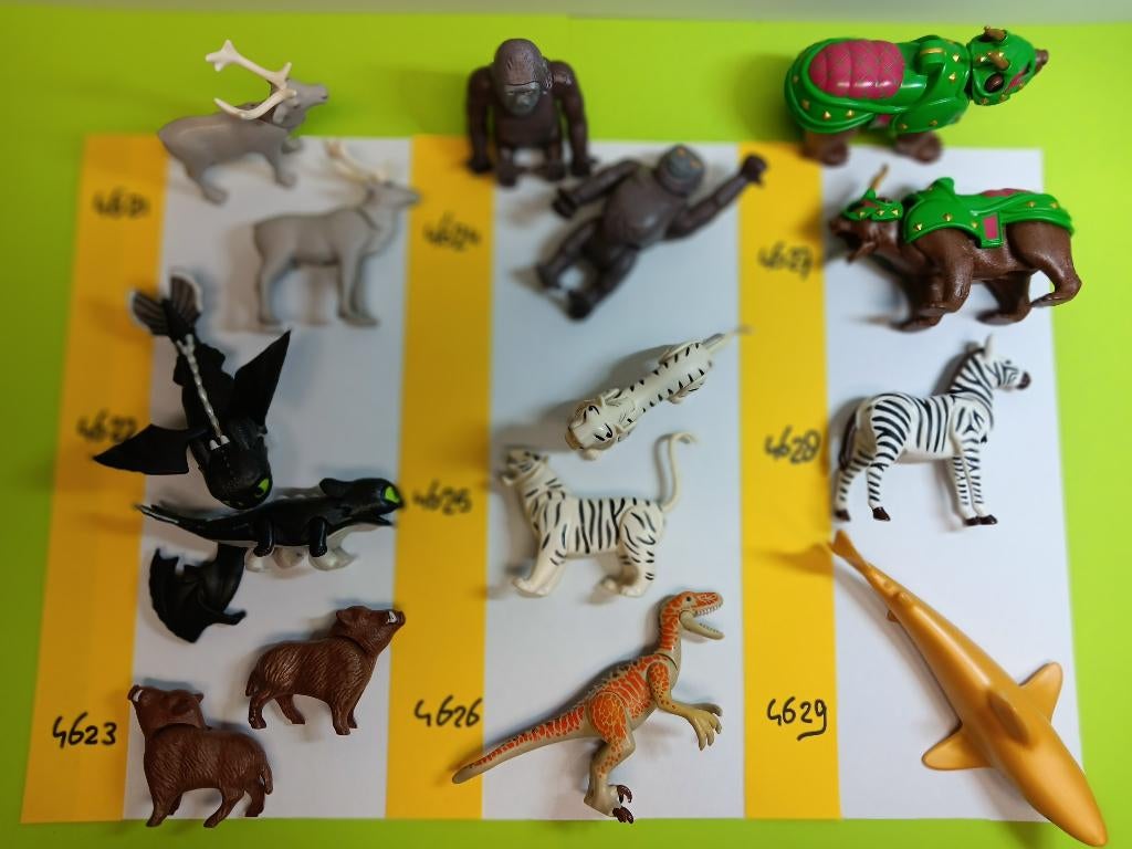 Playmobil Dieren 4621-29 Tijger Dino Haai Zwijn Draak, Ophalen of Verzenden, Gebruikt, Los playmobil