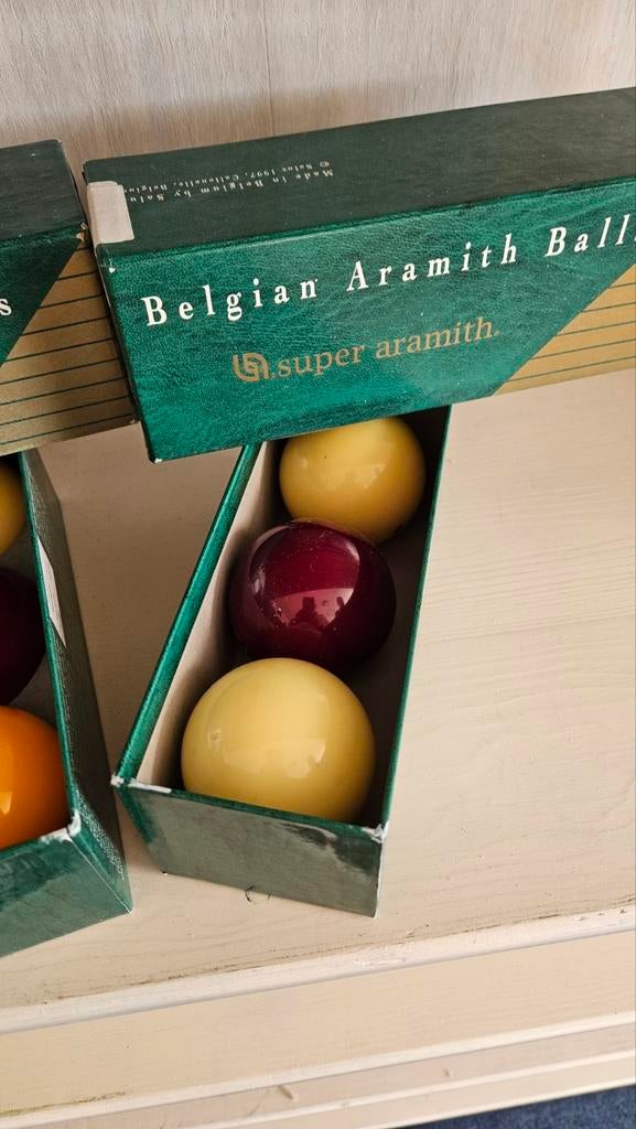 Aramith Biljartballen - Belgische Kwaliteit, Sport en Fitness, Biljarten en Poolen, Ophalen of Verzenden, Gebruikt, Keu of Ballen