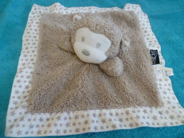 Licht bruin harig / velours /sterren aap doekje lapje Unique, Kinderen en Baby's, Speelgoed | Knuffels en Pluche, Zo goed als nieuw
