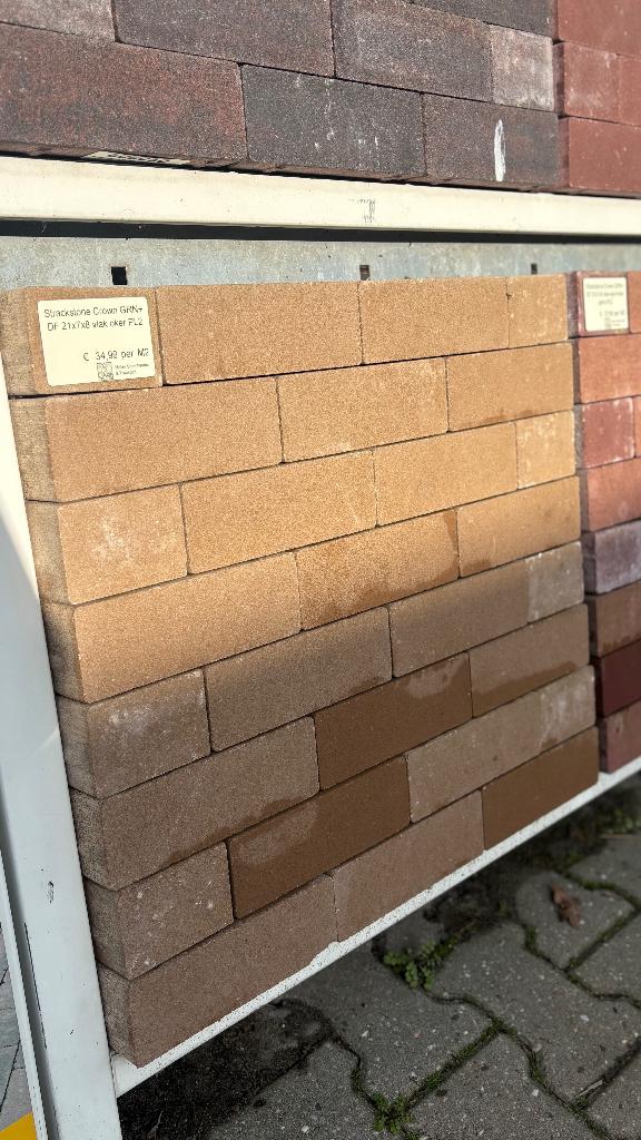 Strackstone Crown GRN+ DF 21x7x8 vlak Oker PL2, Tuin en Terras, Tegels en Klinkers, Overige materialen, Overige typen, Nieuw, Ophalen of Verzenden