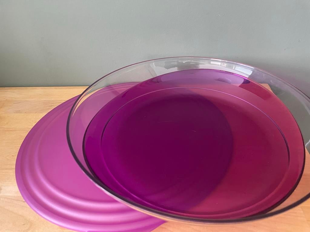 Tupperware Eleganzia Schaal 2,4L Roze zgan, Ophalen of Verzenden, Zo goed als nieuw, Schaal