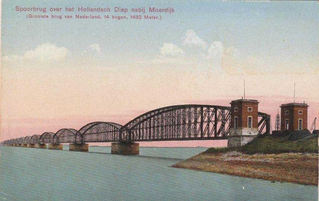 moerdijk- spoorbrug, Verzamelen, Ansichtkaarten | Nederland, Ophalen of Verzenden, Friesland