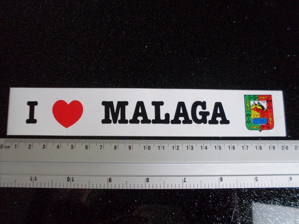 sticker i love malaga logo spanje spain vakantie holidays, Verzenden, Zo goed als nieuw, Overige typen