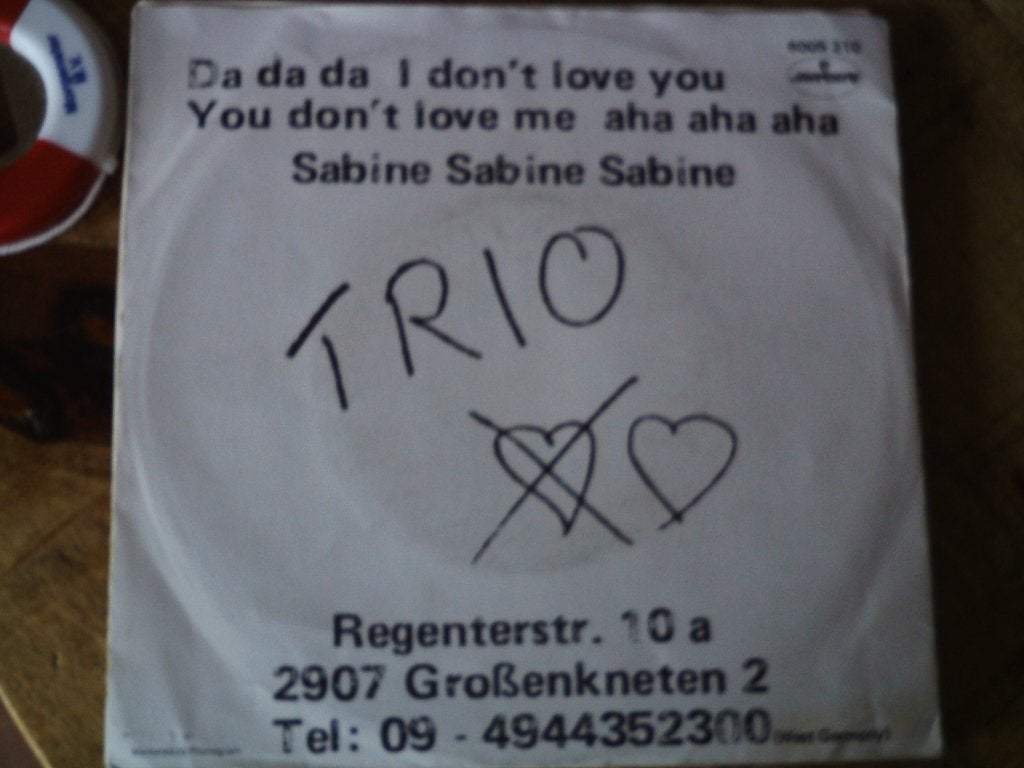 trio - da da da i don't love you....   18jul, 7 inch, Ophalen of Verzenden, Zo goed als nieuw, Pop