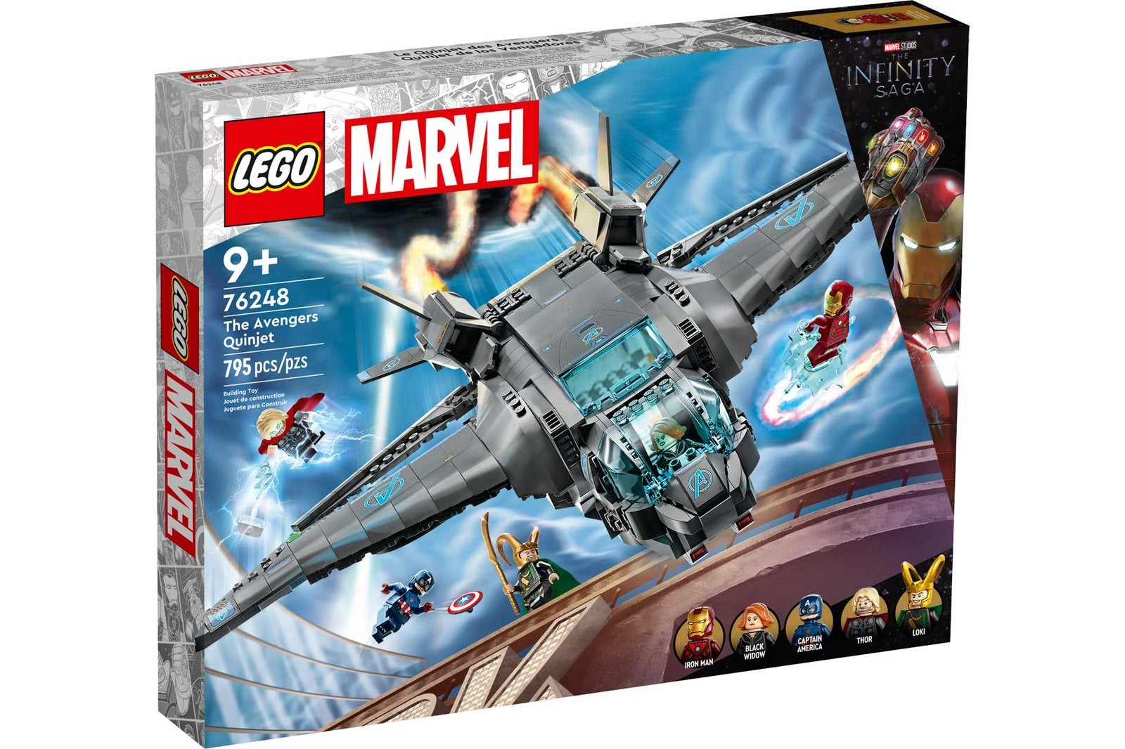 LEGO 76248 Avengers Quinjet-1 keer gebouwd, Marvel, Lego, Ophalen of Verzenden, Zo goed als nieuw
