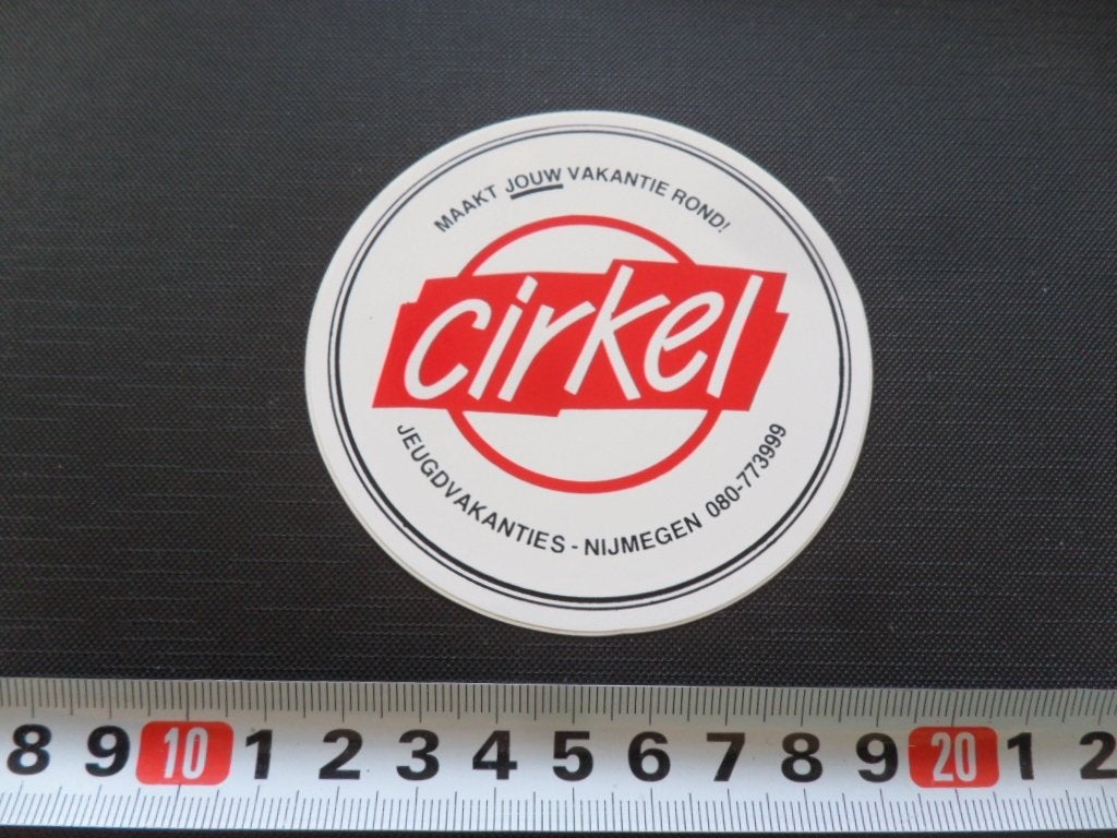 sticker nijmegen CIRKEL jeugdvakanties, Ophalen, Zo goed als nieuw