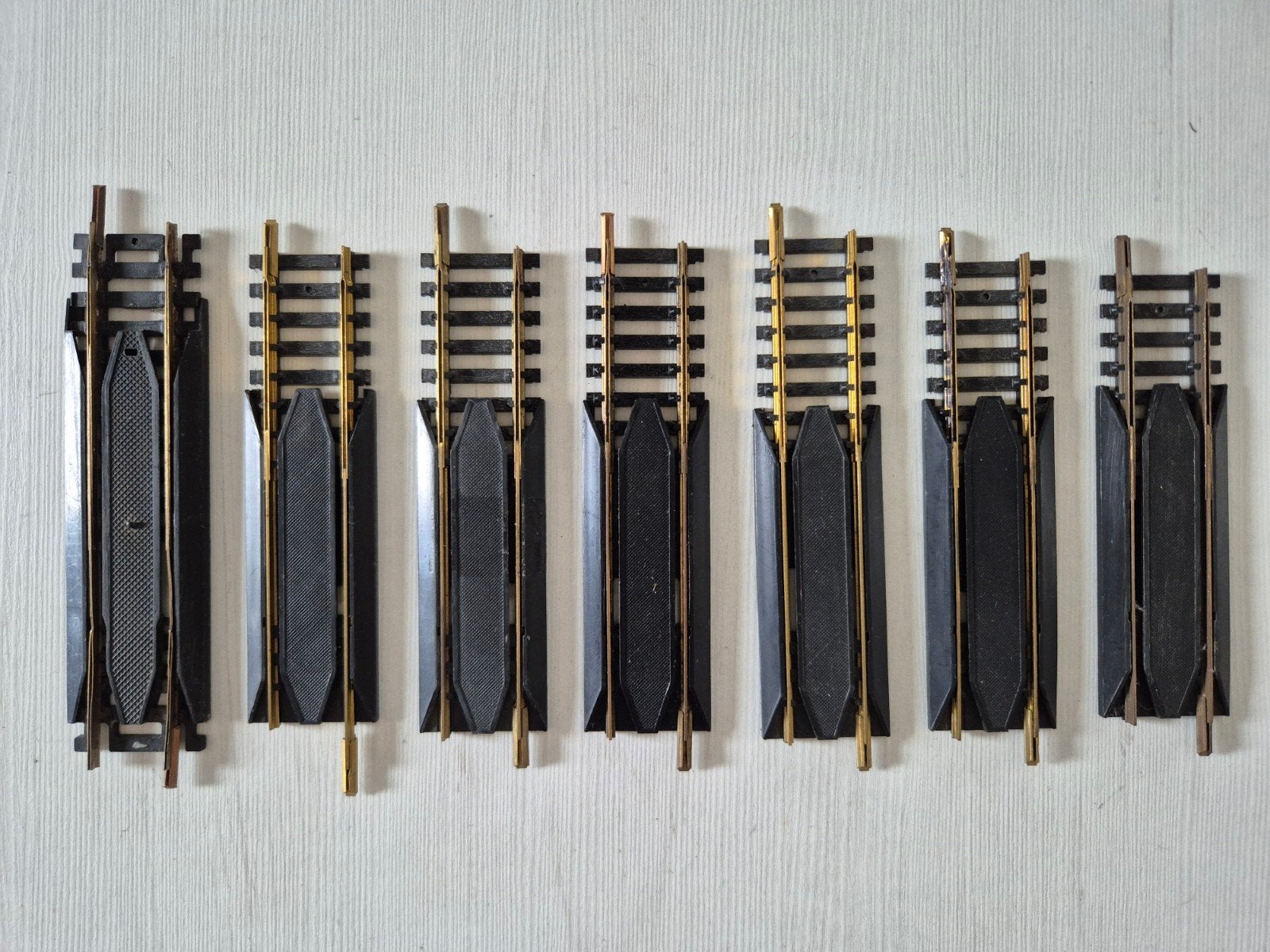 7 Nette Fleischmann H0 compensatierails 6010, Gebruikt, Gelijkstroom, Fleischmann, Rails