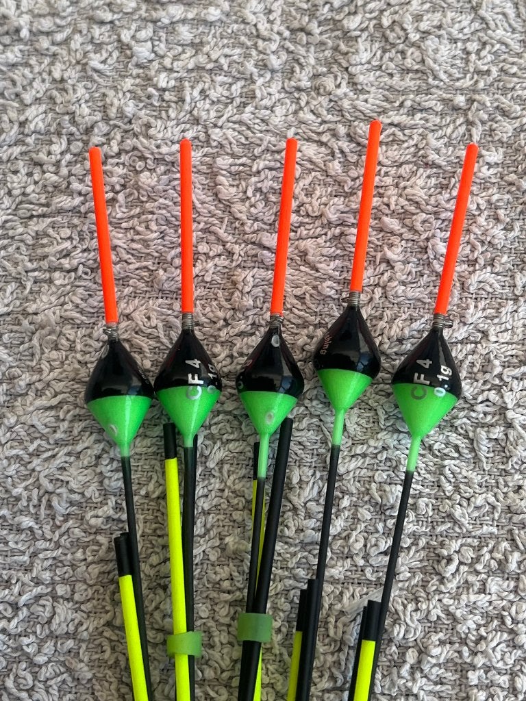 adv 294 / NIEUW set 5 commercial dobbers CF 0,10gr, Ophalen of Verzenden, Nieuw, Dobber of Lood