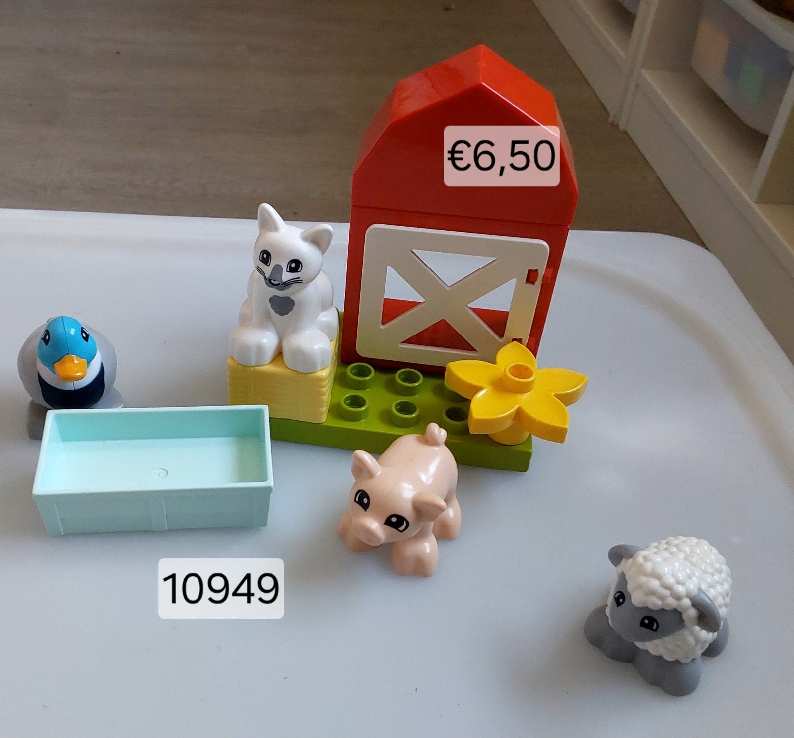 LEGO Duplo Boerderijdieren set 10949 met schuur 🦋, Ophalen of Verzenden, Gebruikt