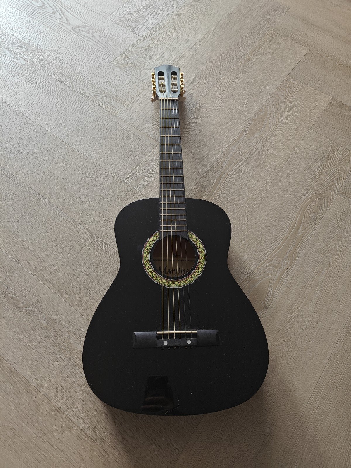 Zwarte kindergitaar - Ideaal voor beginners, Muziek en Instrumenten, Ophalen of Verzenden, Gebruikt, Klassieke of Spaanse gitaar