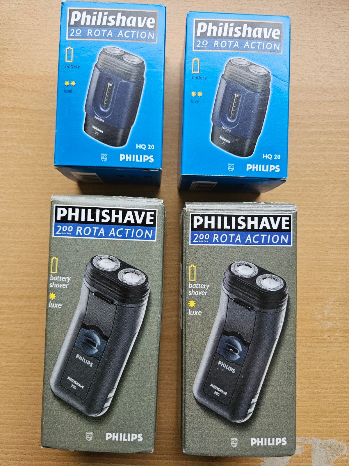 Philips Philishave 20 & 200 Rota Action Scheerapparaten (4x), Witgoed en Apparatuur, Ophalen, Nieuw, Scheren en Epileren