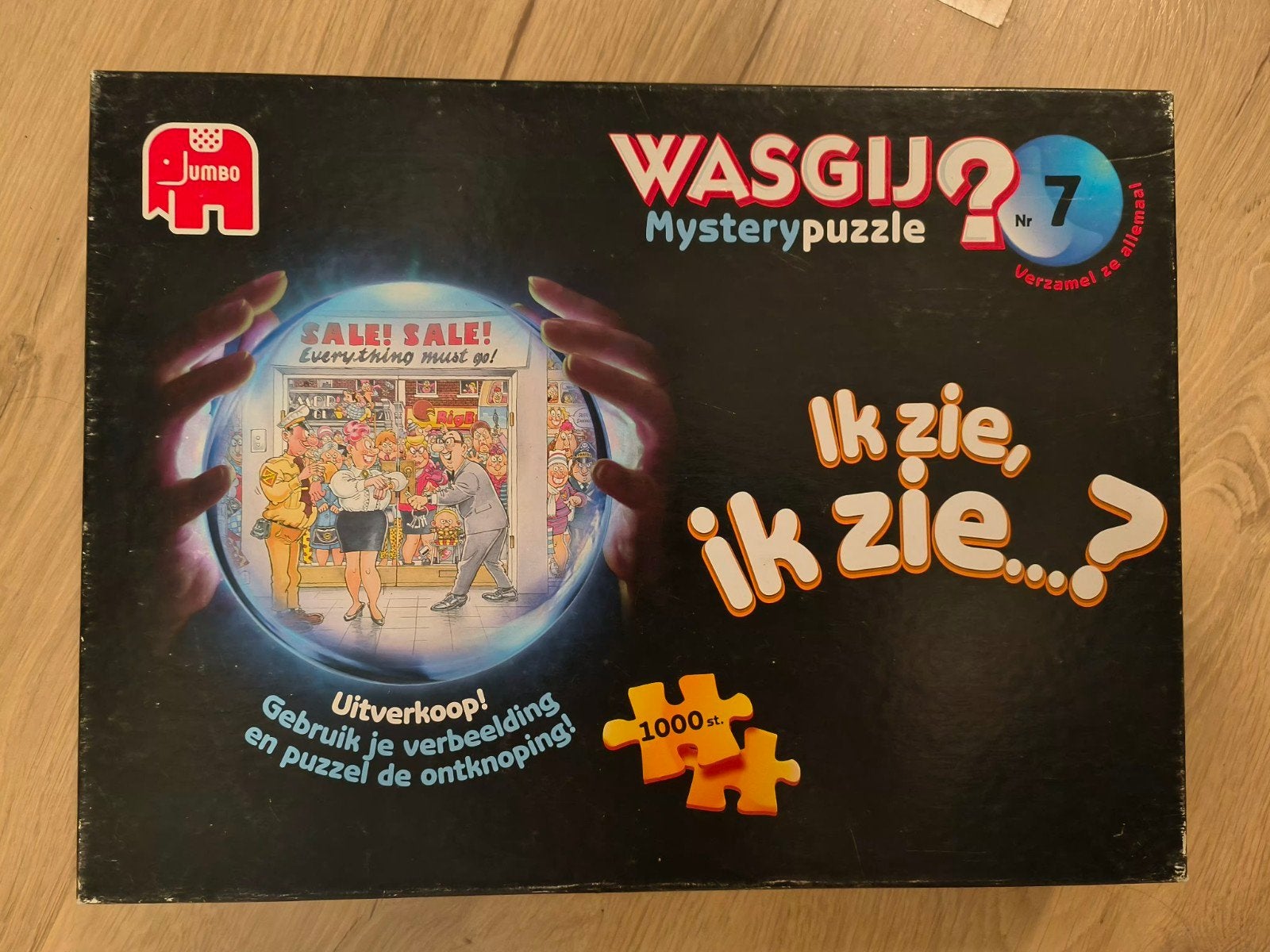 Wasgij? Mystery Puzzel nr. 7 - Ik zie, ik zie... (1000 st.), Ophalen of Verzenden, 500 t/m 1500 stukjes, Gebruikt, Legpuzzel