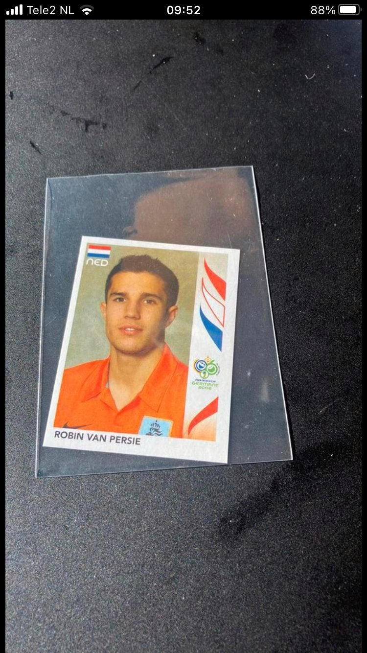 Robin van persie panini wk  2006, Ophalen of Verzenden, Zo goed als nieuw, Buitenlandse clubs, Poster, Plaatje of Sticker