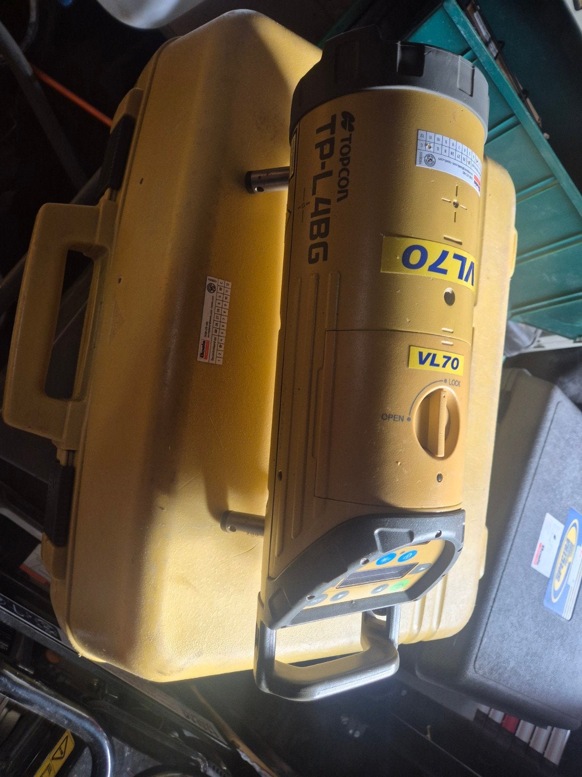 Topcon TP-L4BG Roterende Laser met VL70 Ontvanger, Ophalen, Gebruikt