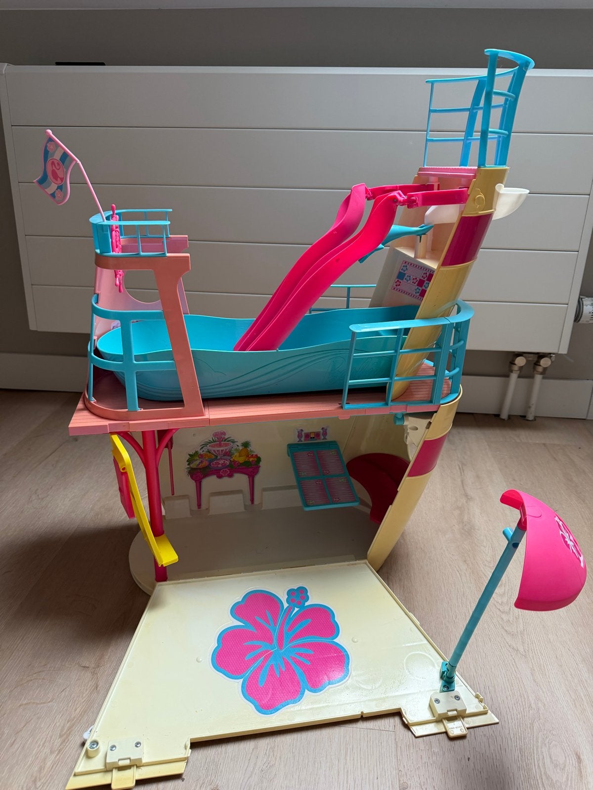 Barbie boot/zwembad met glijbaan, Ophalen, Gebruikt