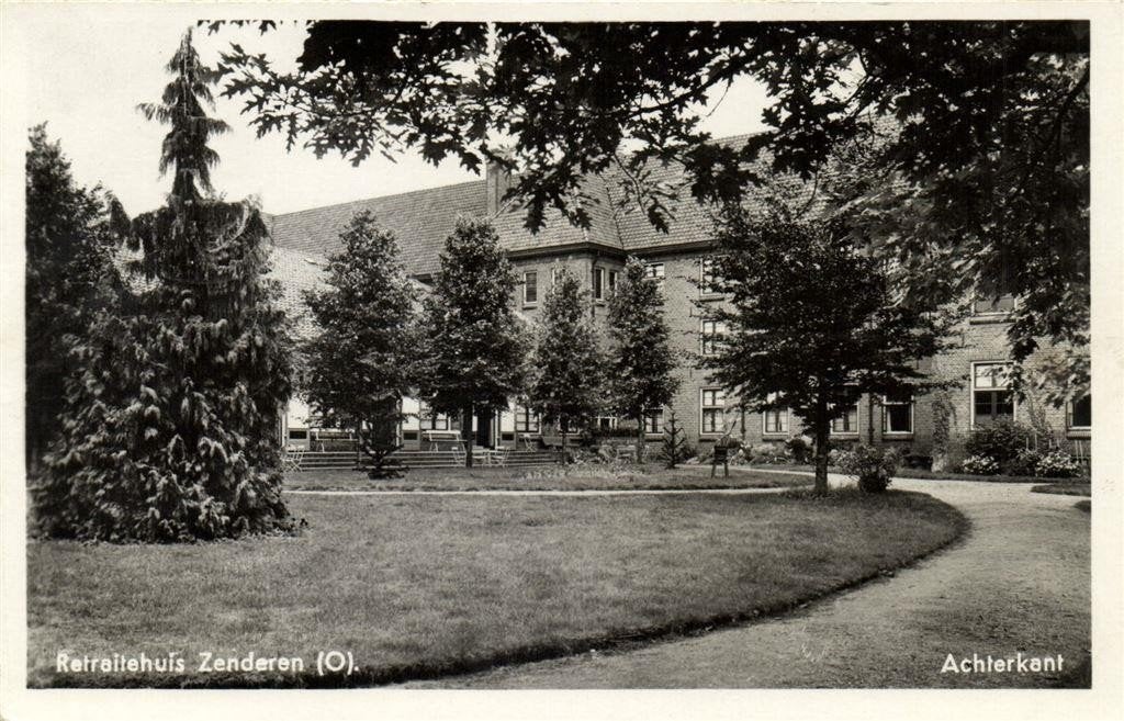 Retraitehuis Zenderen [O]. - Achterkant - 1951? gelopen, Ophalen of Verzenden, 1940 tot 1960, Gelopen, Overijssel