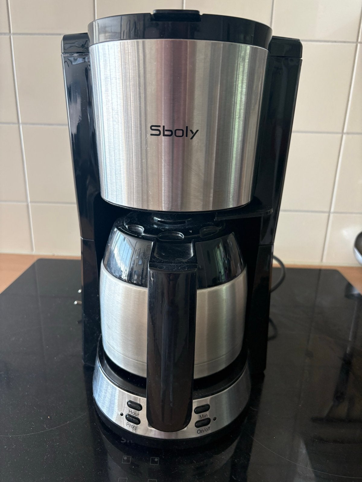 Sboly Koffiezetapparaat met Thermoskan, Koffiemachine, Gemalen koffie, Ophalen of Verzenden, Zo goed als nieuw