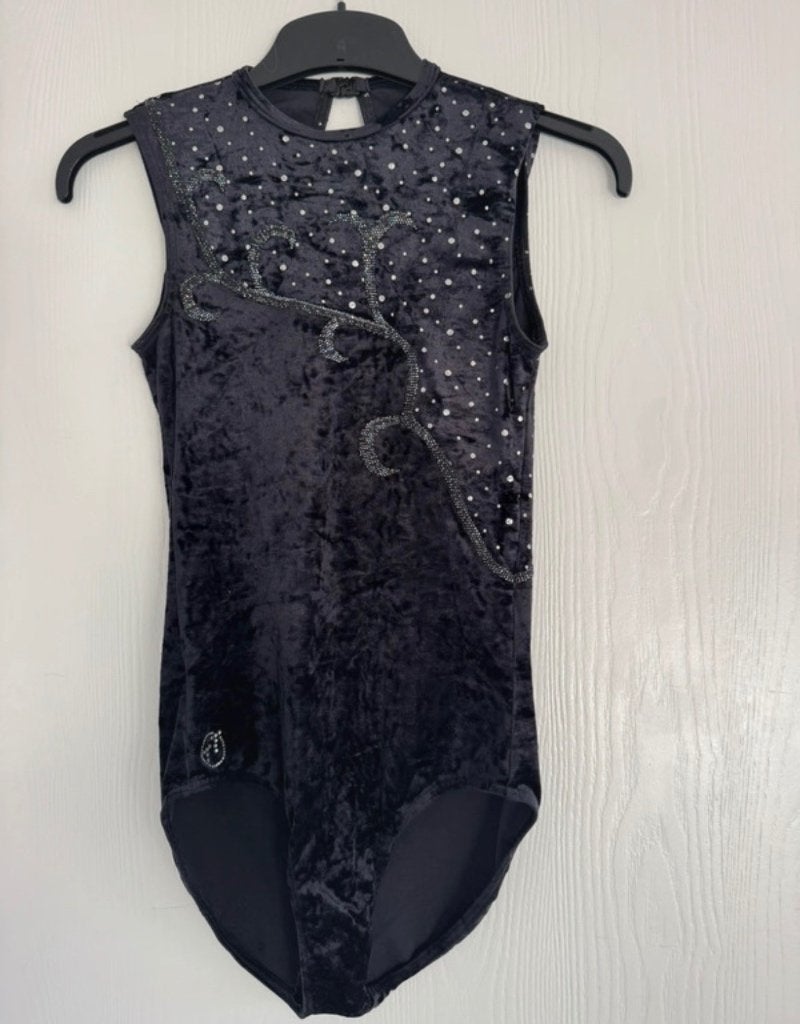 Tema Turn turnpakje maat M zwart met strass, Sport en Fitness, Zwart, Maat 36 t/m 42, Ophalen of Verzenden, Zo goed als nieuw