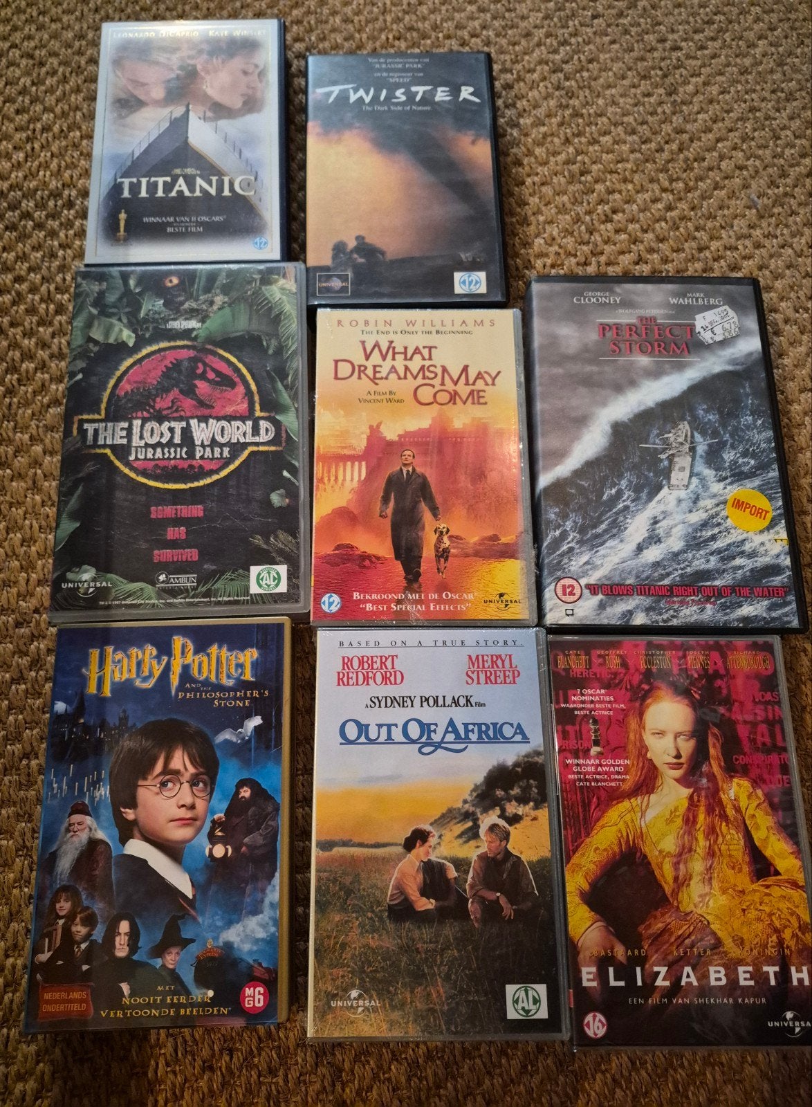 Diverse videobanden: Laurel & Hardy, Titanic, Harry Potter, Gebruikt, Alle leeftijden, Overige genres, Ophalen of Verzenden