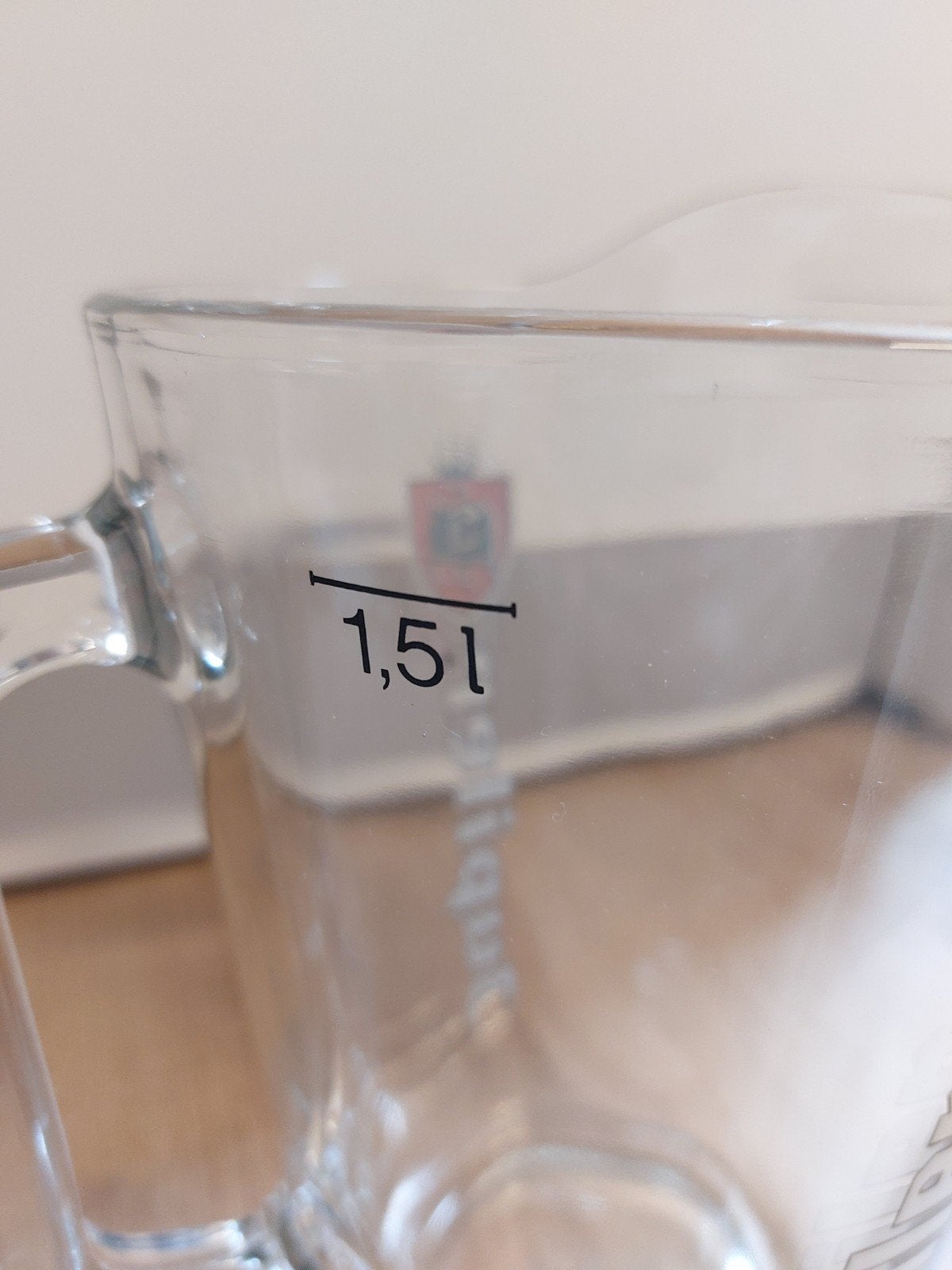 Jupiler glazen pitcher schenkglas, Ophalen of Verzenden, Glas of Glazen
