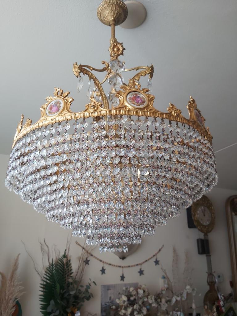 Een grote swarovski kristallen met kleine paarse kristallen, Ophalen of Verzenden, Zo goed als nieuw
