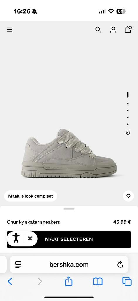 Sneakers heren merk bershka maat 43 zgan, Ophalen of Verzenden, Zo goed als nieuw