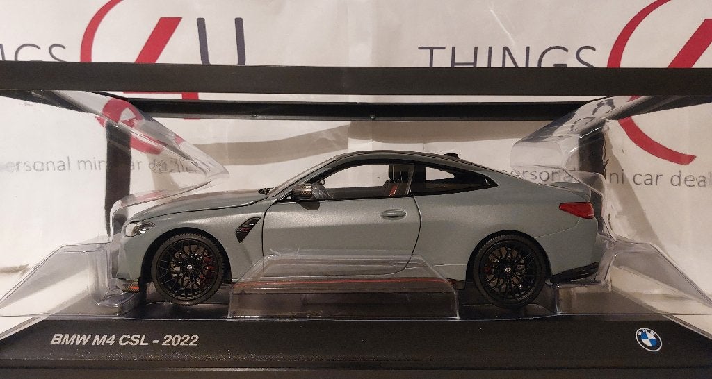 Minichamps BMW M4 CSL 2022 G82 Frozen Brooklyn Grey, Ophalen of Verzenden, Nieuw, Auto, MiniChamps