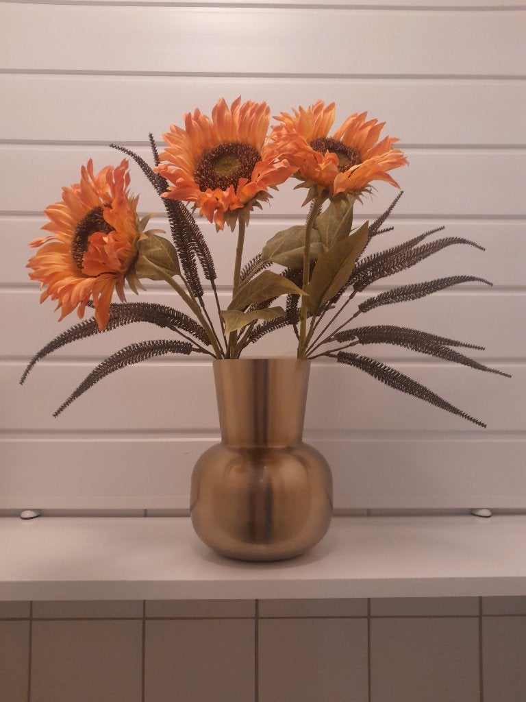 Kunstbloemen in vaas, Huis en Inrichting, Woonaccessoires | Kunstplanten en Kunstbloemen, Binnen, Ophalen of Verzenden, Zo goed als nieuw