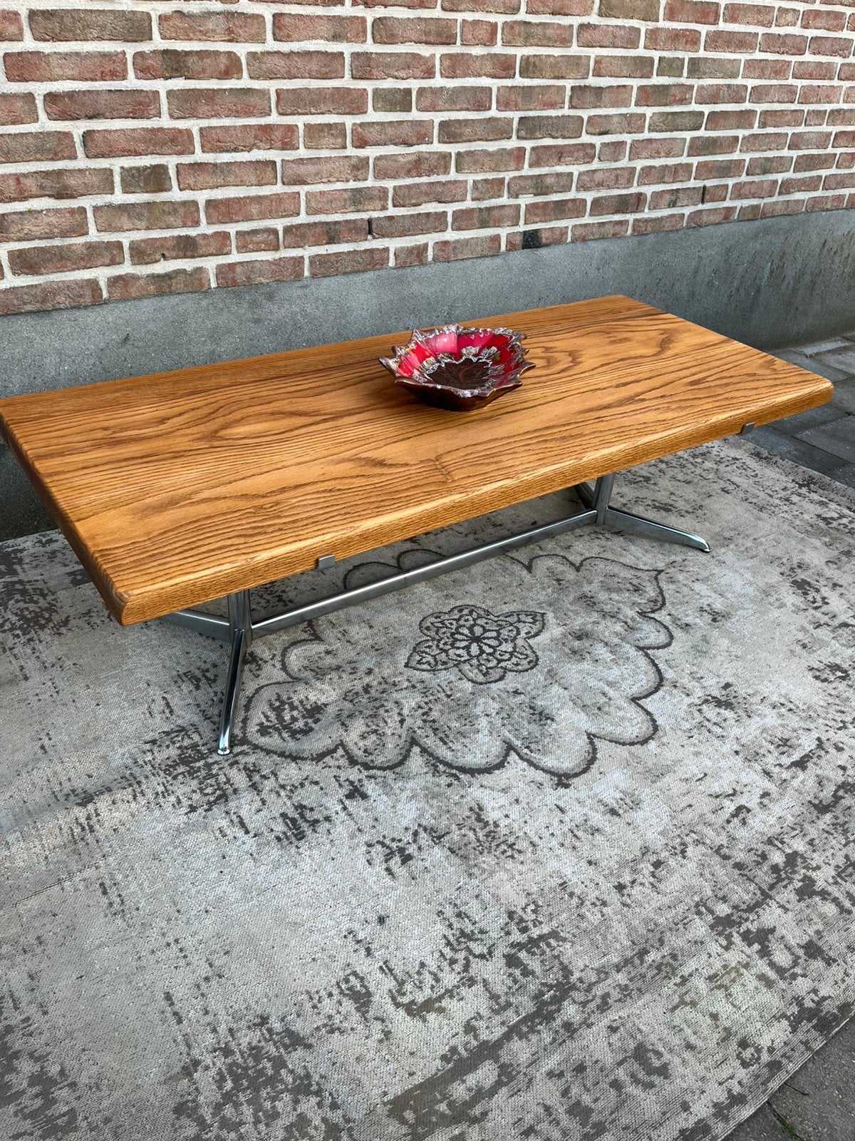Vintage mid century eames style salontafel, Ophalen, Gebruikt, 100 tot 150 cm, Eames mid century jaren 60 retro vintage