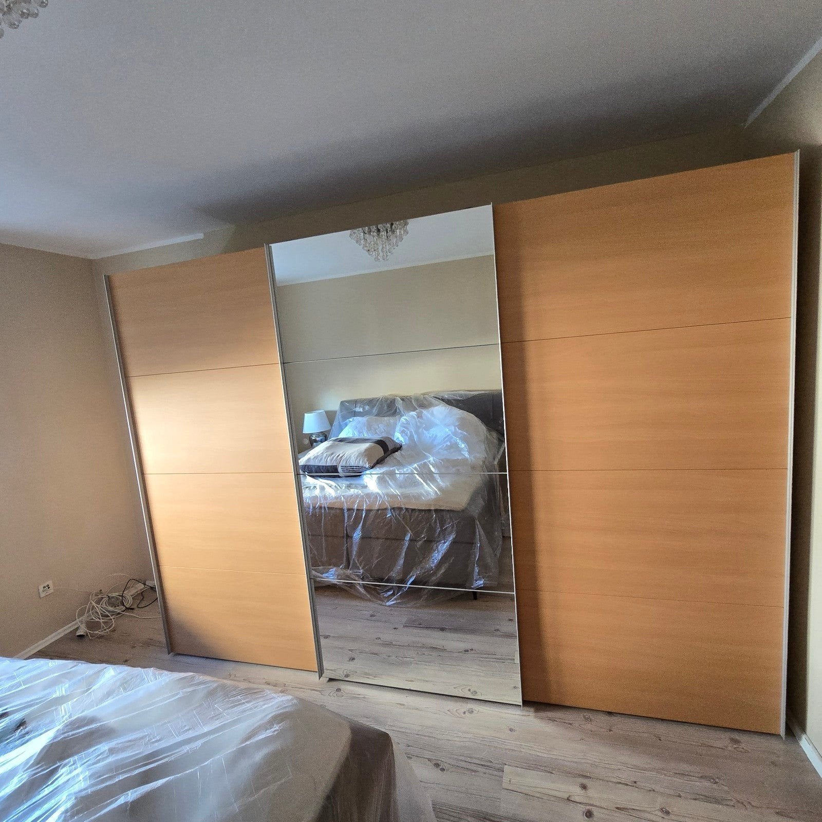 Kledingkast / Garderobe 3 schuifdeuren 300 cm -, Ophalen, 50 tot 75 cm, 200 cm of meer, 200 cm of meer