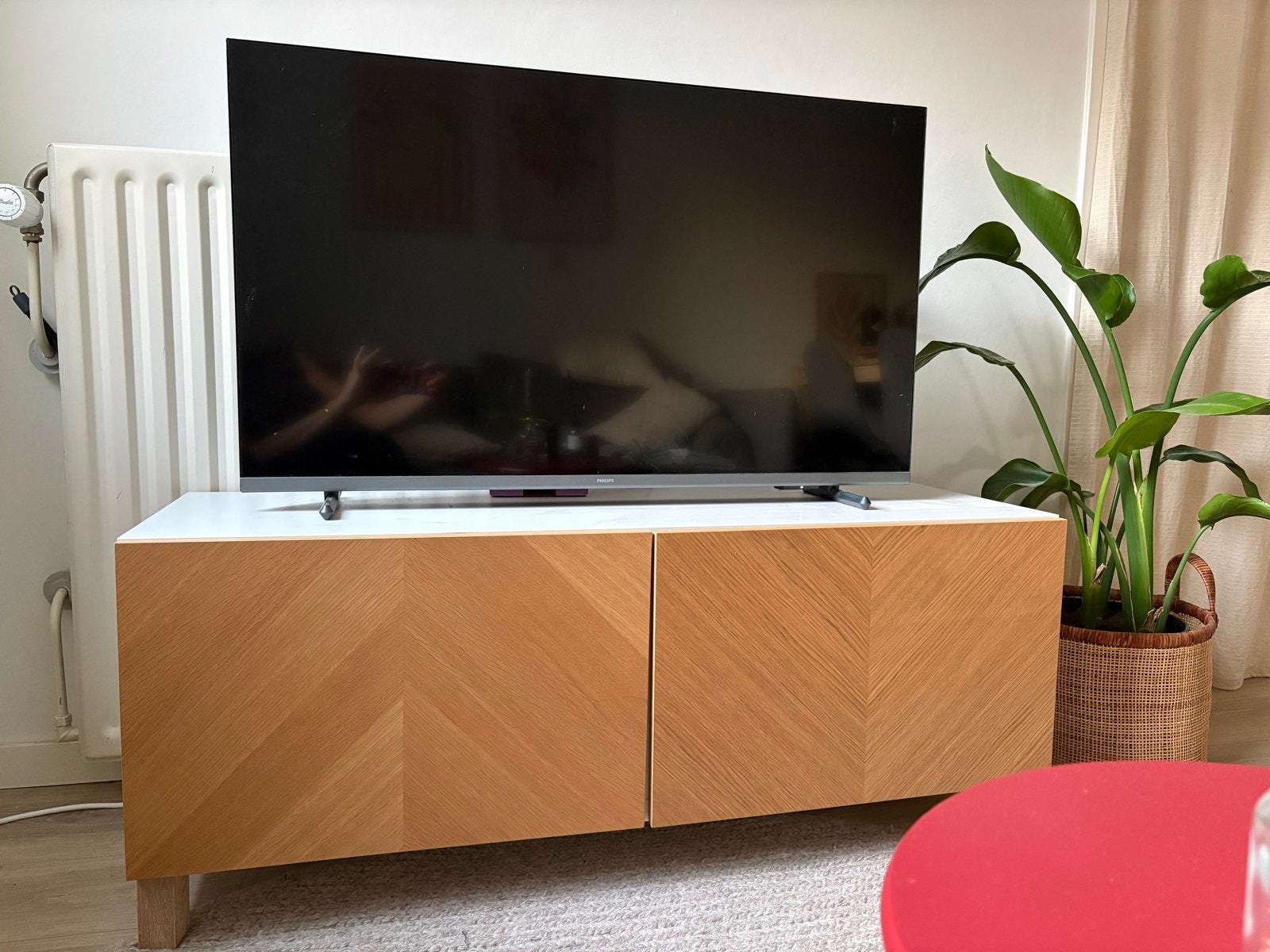 IKEA Besta TV-meubel met houten deuren, Ophalen, Gebruikt, 100 tot 150 cm, Minder dan 100 cm