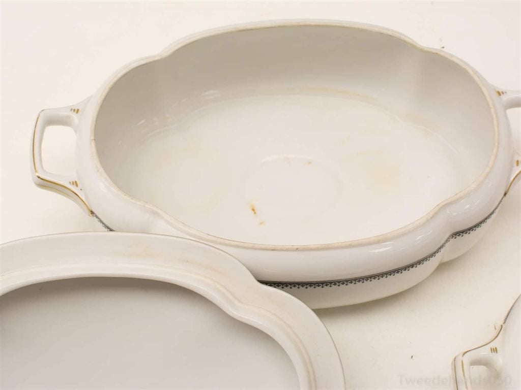 9 Delig porseleinen servies 10451, Gebruikt, Ophalen of Verzenden, Bord(en), Overige stijlen