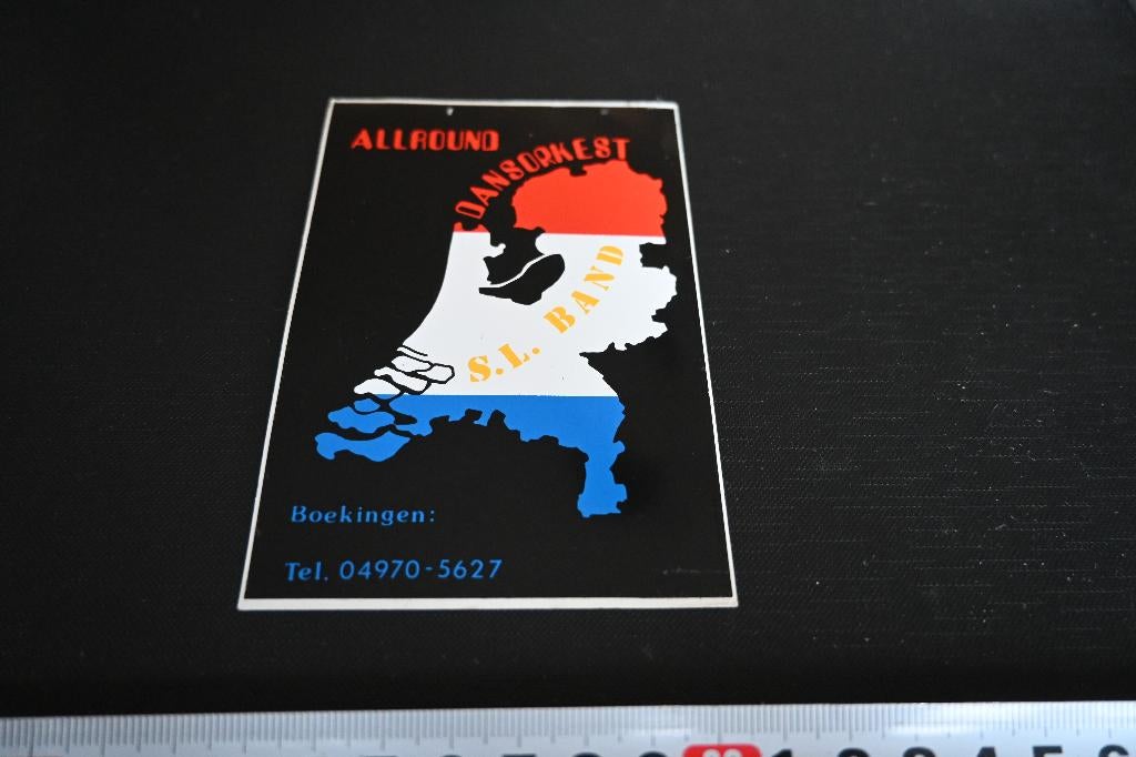 sticker Eersel Allround Dansorkest S.L. Band 04970-5627, Ophalen, Zo goed als nieuw, Sticker