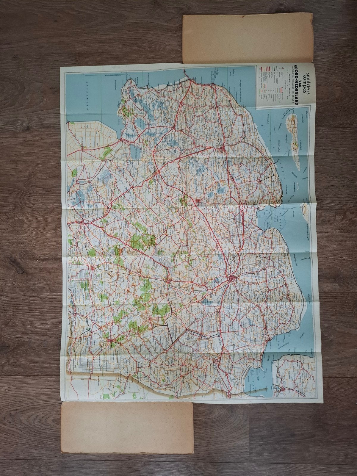 Smulders Noord Nederland, Boeken, Atlassen en Landkaarten, Gelezen, Ophalen of Verzenden, Landkaart, 1800 tot 2000