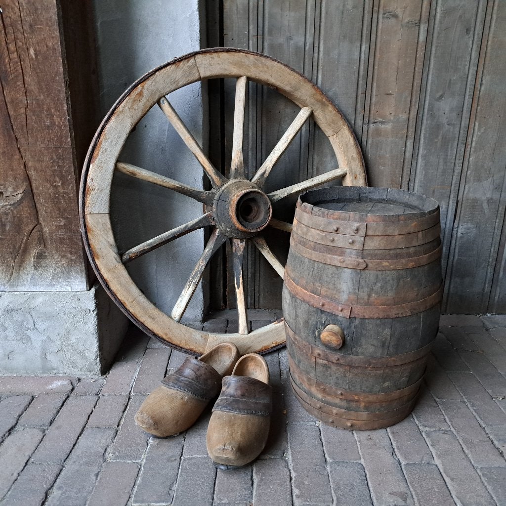 Brocante oud houten vaatje vat wijnvat biervat *Etage3*, Gebruikt, ., Ophalen of Verzenden, .