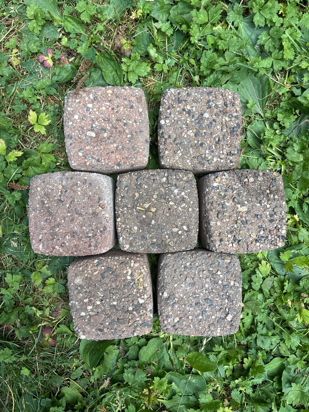 1m³ Bruine rode beton tegeltjes 10x10cm gratis, Ophalen, Gebruikt, 10 m² of meer, Beton