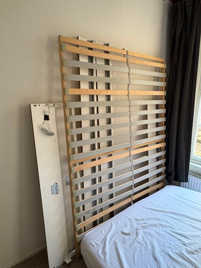 IKEA bedframe wit – 140  200 cm, Ophalen, Wit, Tweepersoons, 140 cm