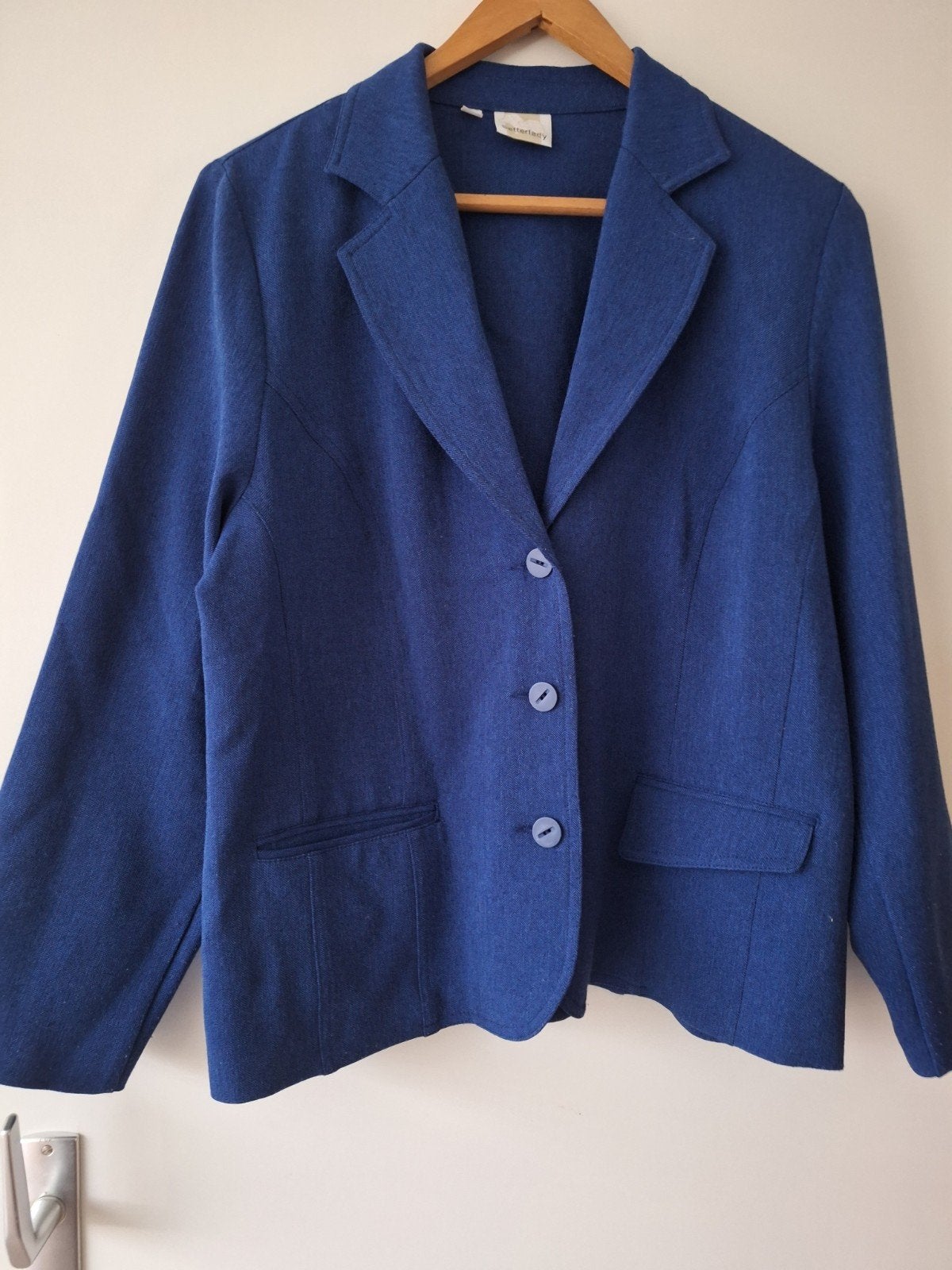 setterlady blazer maat 48, Kleding | Dames, Ophalen, Zo goed als nieuw, Maat 46/48 (XL) of groter, Blauw