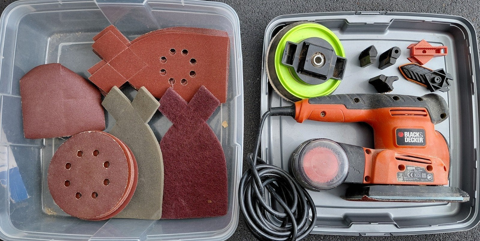 Black & Decker schuurmachine met accessoires, Ophalen of Verzenden, Gebruikt, Overige typen